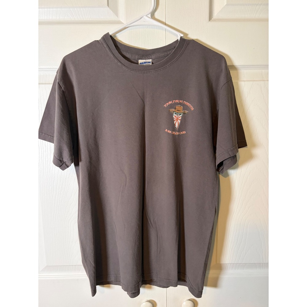 Gildan 101st Airborne Air Assault Banzai Bandits Graphic T-Shirt Mens Med Brown